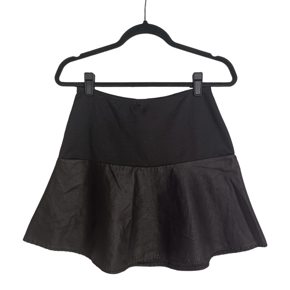 XHILARATION Black Fit Flare Mini Skirt Medium